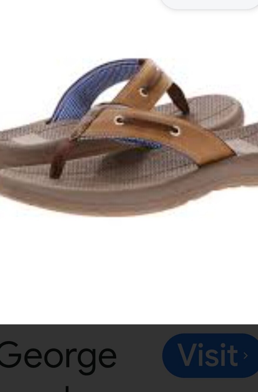 George Men's Rope Flip Flops Size 13